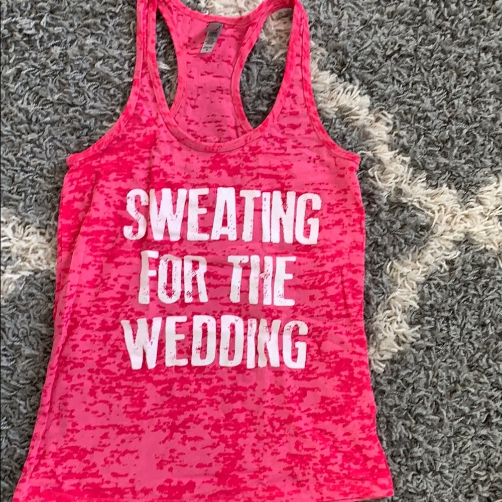 Sweating for the wedding tank top
